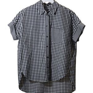 Madewell checker gingham plaid courier shirt button M